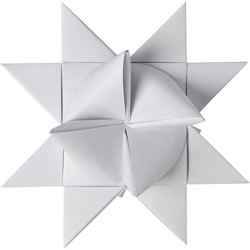 Papierstreifen für Sterne, L 73 cm, D 11,5 cm, B 25 mm, Weiß, 100 Streifen/ 1 Pck [HOB-20717]