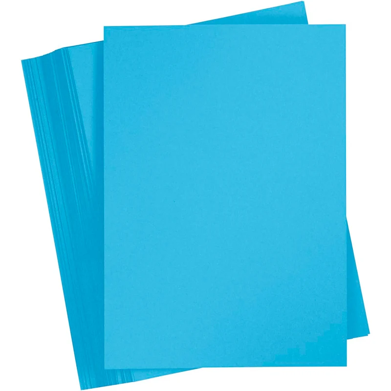Karton, farbig, A4, Blatt 210x297 mm, 180 g, Blau, 100 Bl./ 1 Pck [HOB-21720]