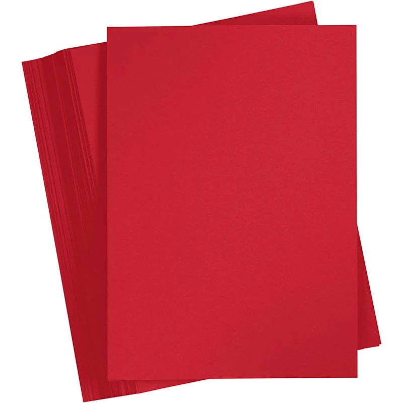 Karton, farbig, A4, Blatt 210x297 mm, 180 g, Weihnachtsrot, 100 Bl./ 1 Pck [HOB-21715]