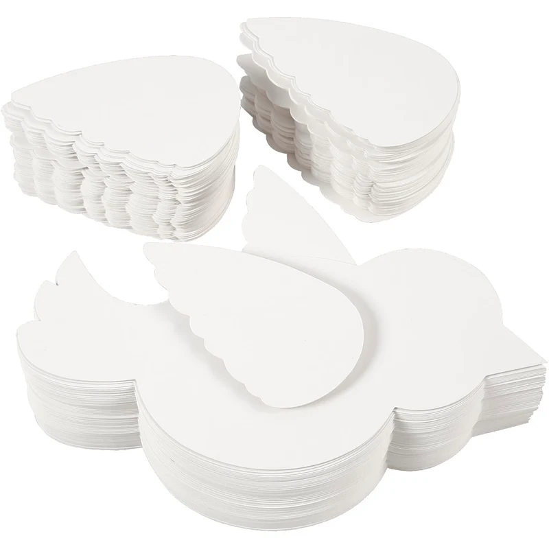 Vogel, L 25 cm, 400 g, Weiß, 100 Set/ 1 Pck [HOB-23314]