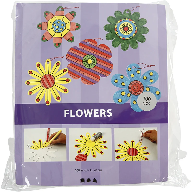 Blumen, D 20 cm, 400 g, Weiß, 5x20 Stk/ 1 Pck [HOB-23313]