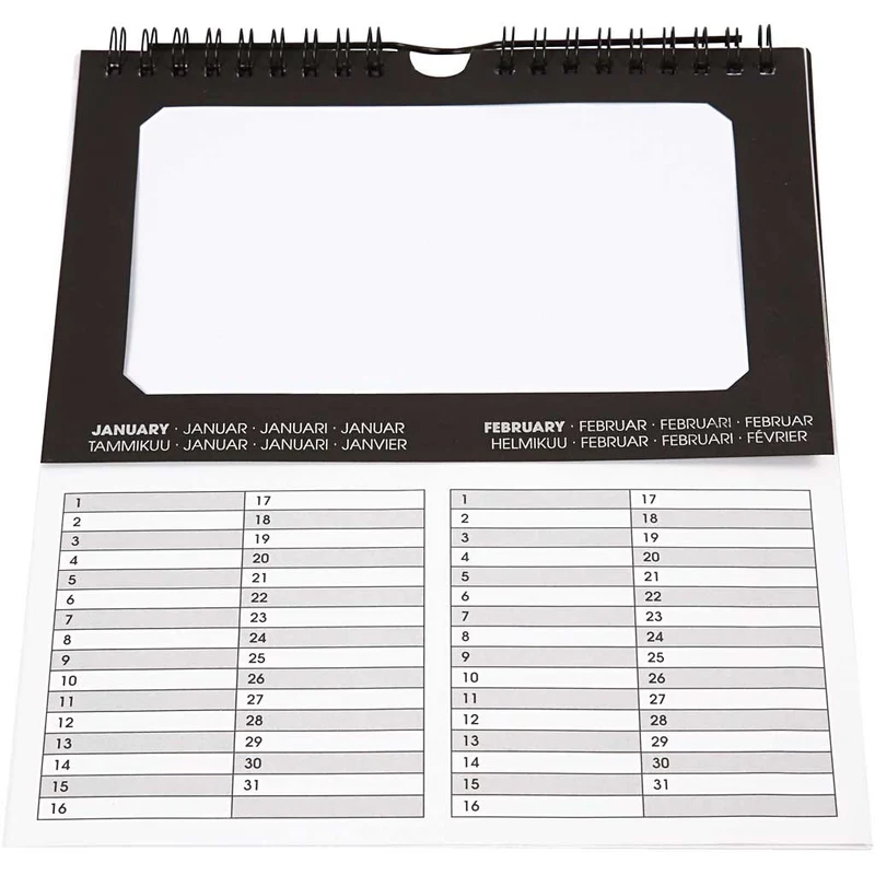 Ewiger Kalender, Größe 19x23 cm, 180 g, 5 Stk/ 1 Pck [HOB-23276]