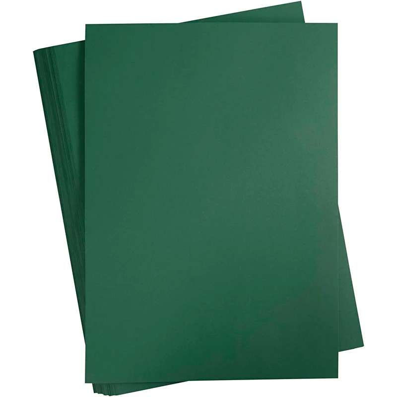 Karton, farbig, A2, Blatt 420x594 mm, 180 g, Dunkelgrün, 100 Bl./ 1 Pck [HOB-21324]