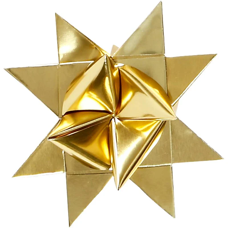 Papierstreifen für Sterne, L 45 cm, D 4,5 cm, B 10 mm, Gold, 100 Streifen/ 1 Pck [HOB-20713]