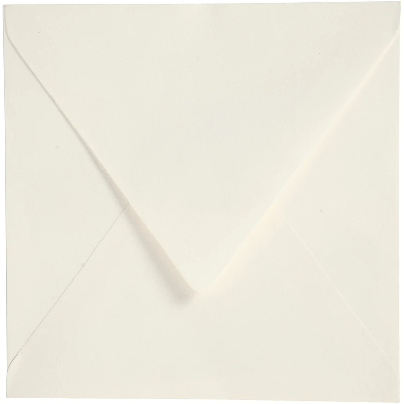 Umschläge, Umschlaggröße 16x16 cm, 120 g, Naturweiß, 50 Stk/ 1 Pck [HOB-20527]