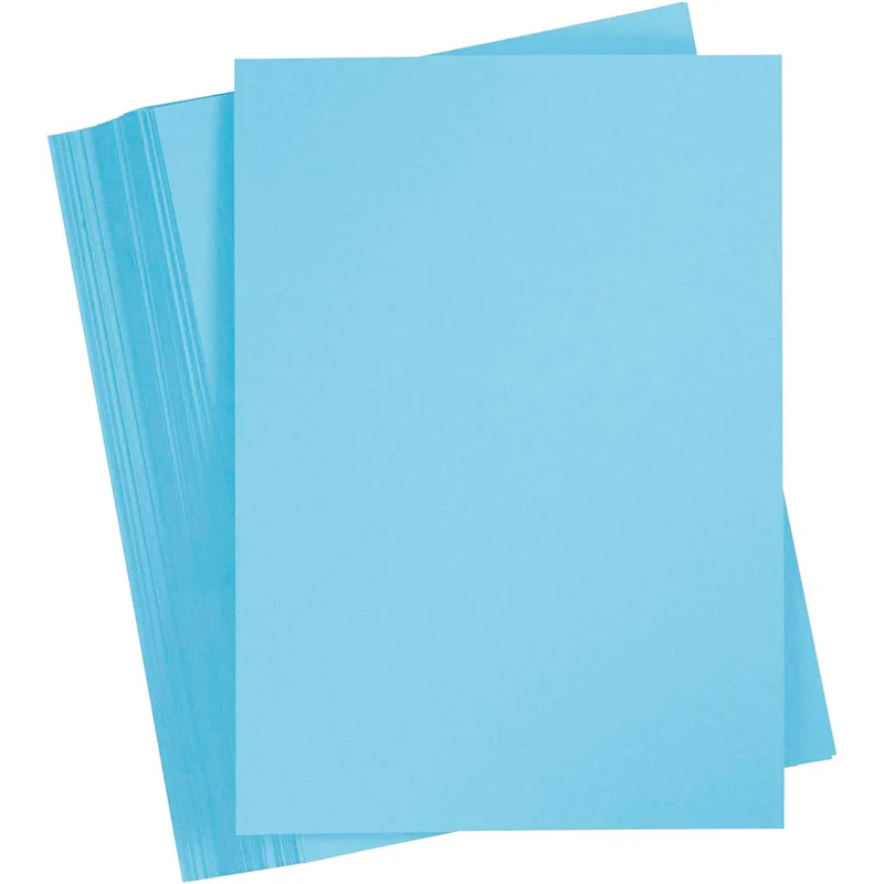 Karton, farbig, A4, Blatt 210x297 mm, 180 g, Hellblau, 100 Bl./ 1 Pck [HOB-217056]