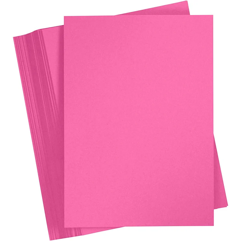 Karton, farbig, A4, Blatt 210x297 mm, 180 g, Pink, 100 Bl./ 1 Pck [HOB-217046]
