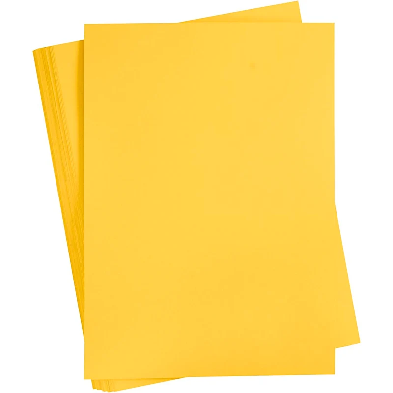 Karton, farbig, A2, Blatt 420x594 mm, 180 g, Sonnengelb, 100 Bl./ 1 Pck [HOB-21312]