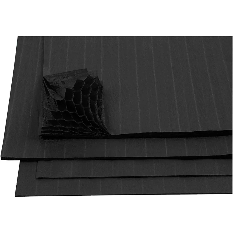Harmonika-Papier, Blatt 28x17,8 cm, Schwarz, 8 Bl./ 1 Pck [HOB-20501]