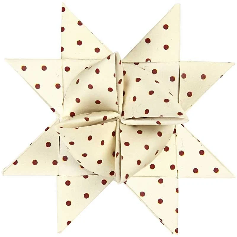 Papierstreifen für Fröbelsterne, L 44+78 cm, D 6,5+11,5 cm, B 15+25 mm, Rot, Weiß, 60 Streifen/ 1 Pck [HOB-22248]
