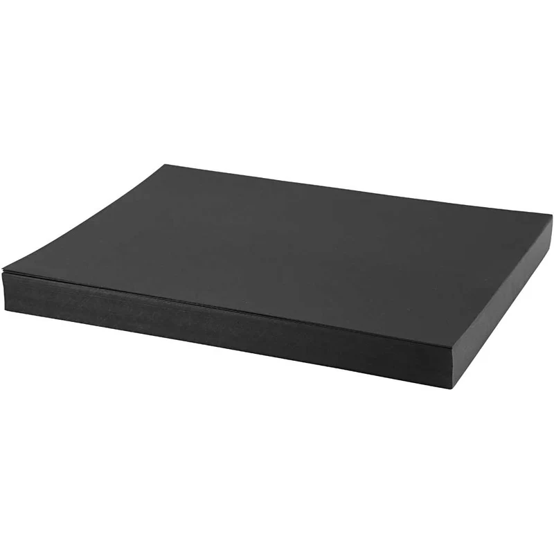 Karton, einfärbig, A4, Blatt 210x297 mm, 200 g, Schwarz, 100 Bl./ 1 Pck [HOB-21655]