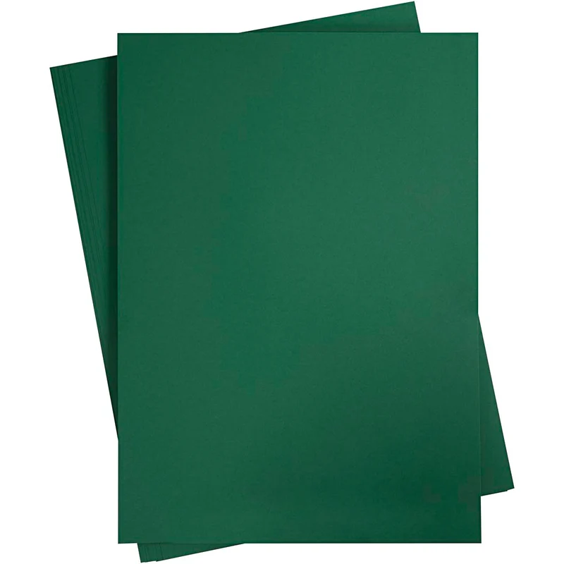 Karton, farbig, A2, Blatt 420x594 mm, 180 g, Dunkelgrün, 10 Bl./ 1 Pck [HOB-21524]