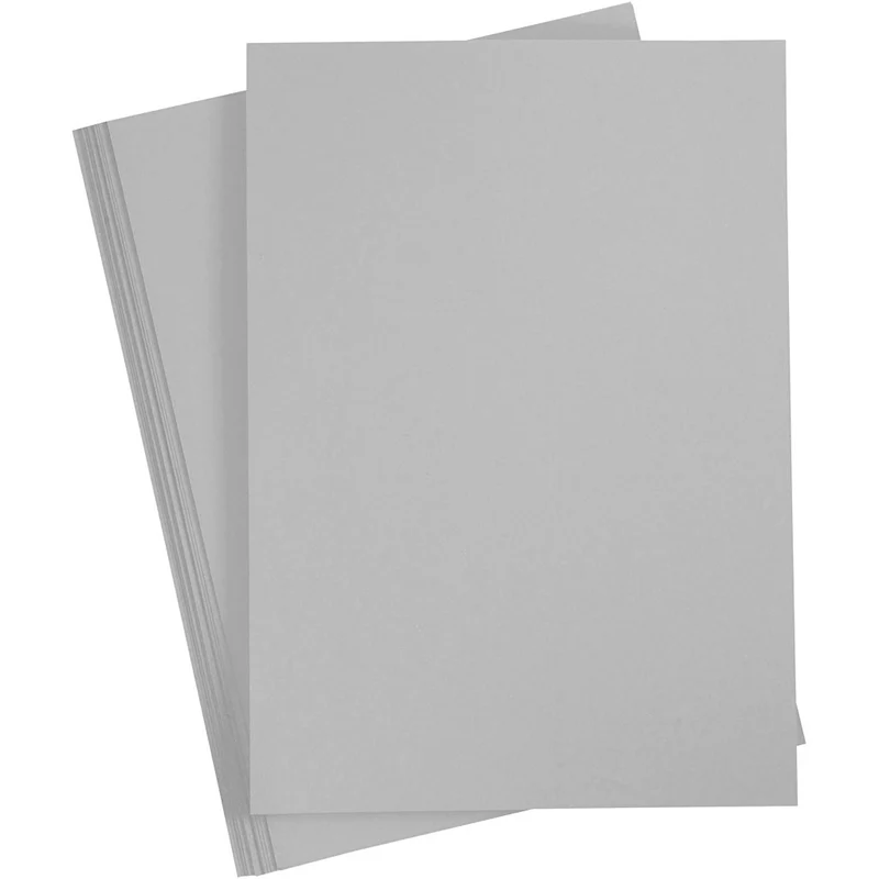 Karton, farbig, A4, Blatt 210x297 mm, 180 g, Grau, 20 Bl./ 1 Pck [HOB-21126]