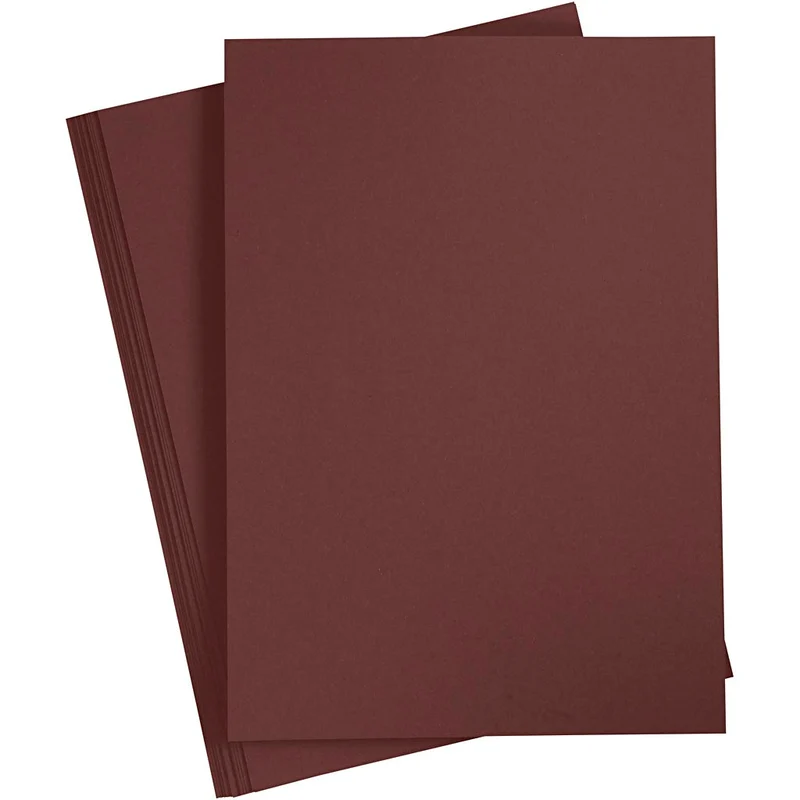 Karton, farbig, A4, Blatt 210x297 mm, 180 g, Dunkelbraun, 20 Bl./ 1 Pck [HOB-21125]