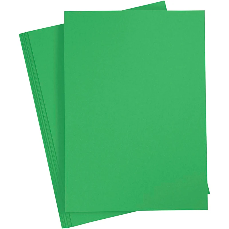 Karton, farbig, A4, Blatt 210x297 mm, 180 g, Grasgrün, 20 Bl./ 1 Pck [HOB-21123]