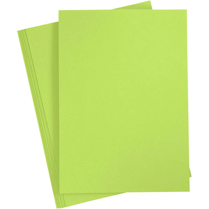 Karton, farbig, A4, Blatt 210x297 mm, 180 g, Hellgrün, 20 Bl./ 1 Pck [HOB-21122]