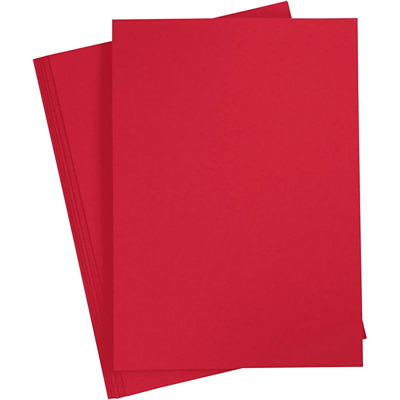 Karton, farbig, A4, Blatt 210x297 mm, 180 g, Weihnachtsrot, 20 Bl./ 1 Pck [HOB-21115]