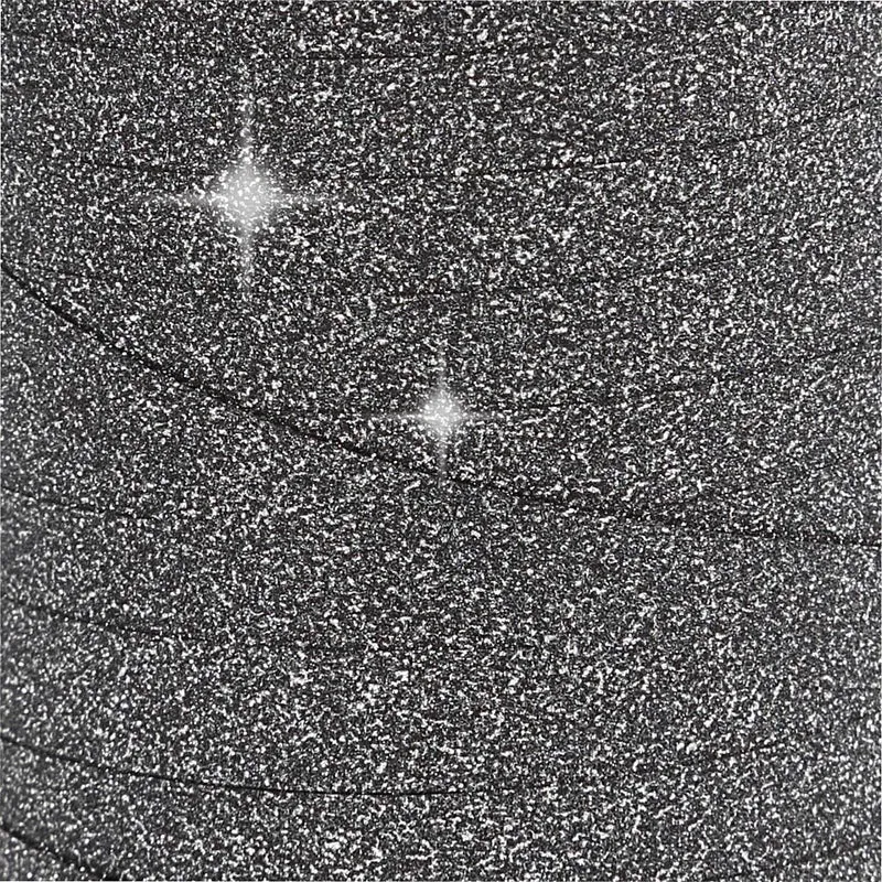 Kräuselband, B 10 mm, Glitter, Schwarz, 100 m/ 1 Rolle [HOB-20229]
