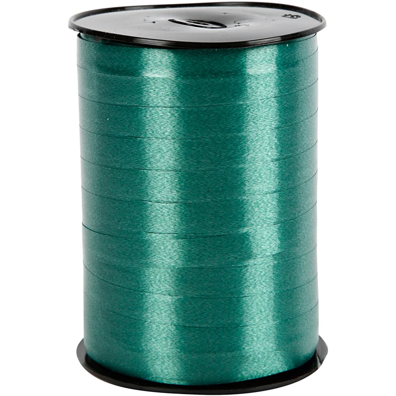 Kräuselband, B 10 mm, Glänzend, Dunkelgrün, 250 m/ 1 Rolle [HOB-20211]