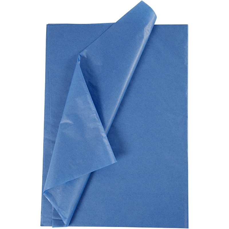 Seidenpapier, Blatt 50x70 cm, 17 g, Blau, 10 Bl./ 1 Pck [HOB-200887]