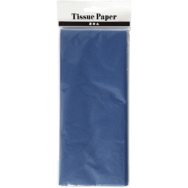 Seidenpapier, Blatt 50x70 cm, 17 g, Blau, 10 Bl./ 1 Pck [HOB-200887]