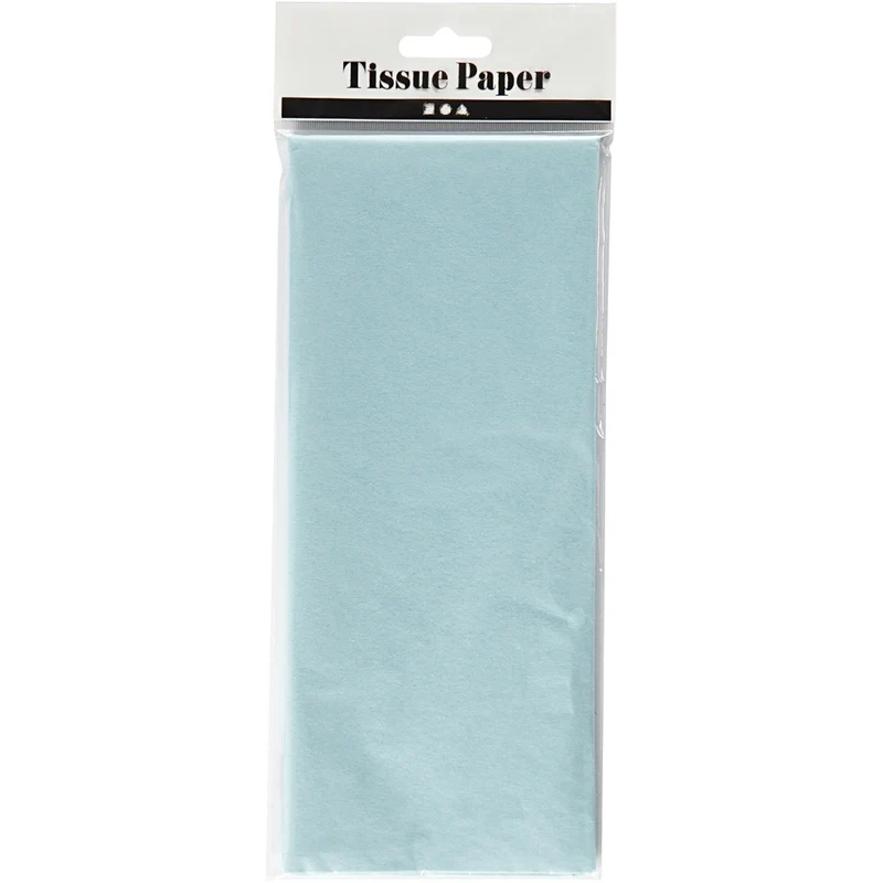 Seidenpapier, Blatt 50x70 cm, 17 g, Hellblau, 10 Bl./ 1 Pck [HOB-200886]