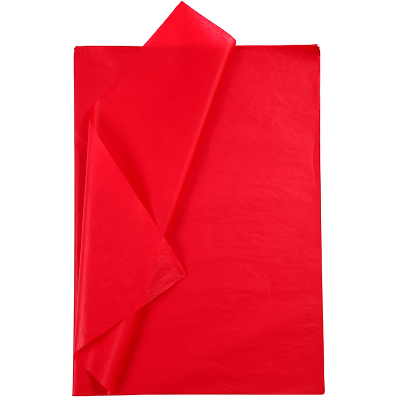 Seidenpapier, Blatt 50x70 cm, 17 g, Rot, 10 Bl./ 1 Pck [HOB-200883]