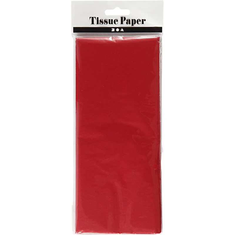 Seidenpapier, Blatt 50x70 cm, 17 g, Rot, 10 Bl./ 1 Pck [HOB-200883]