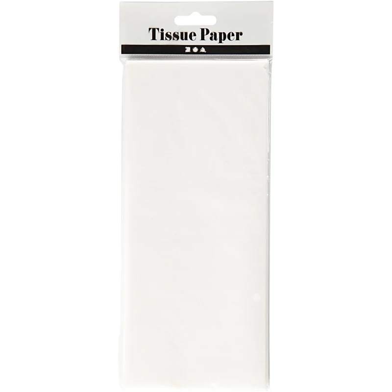 Seidenpapier, Blatt 50x70 cm, 17 g, Weiß, 10 Bl./ 1 Pck [HOB-200881]