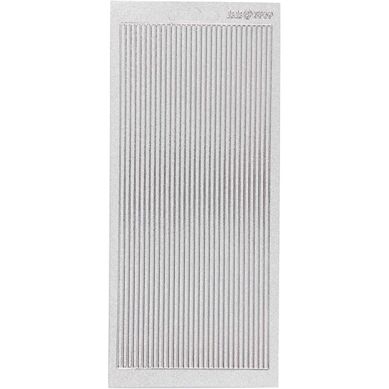 Sticker, Bordüren, Blatt 10x23 cm, Silber, 1 Bl. [HOB-170172]