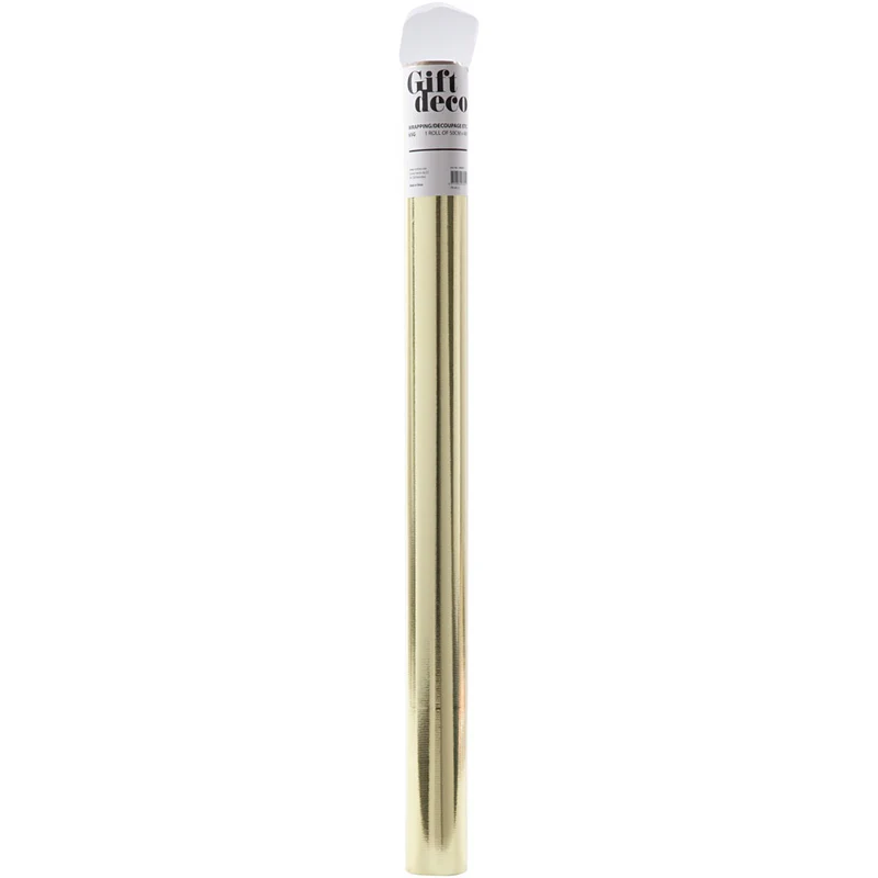 Geschenkpapier, B 50 cm, 65 g, Gold, 4 m/ 1 Rolle [HOB-199890]