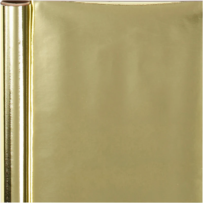 Geschenkpapier, B 50 cm, 65 g, Gold, 100 m/ 1 Rolle [HOB-19989]