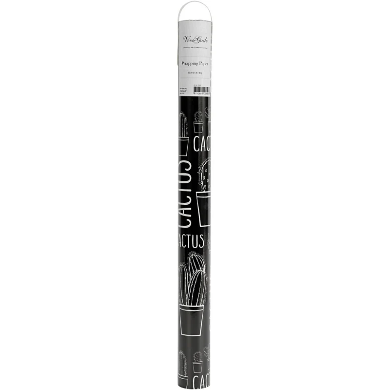 Geschenkpapier, Kaktus, B 50 cm, 80 g, 5 m/ 1 Rolle [HOB-192010]