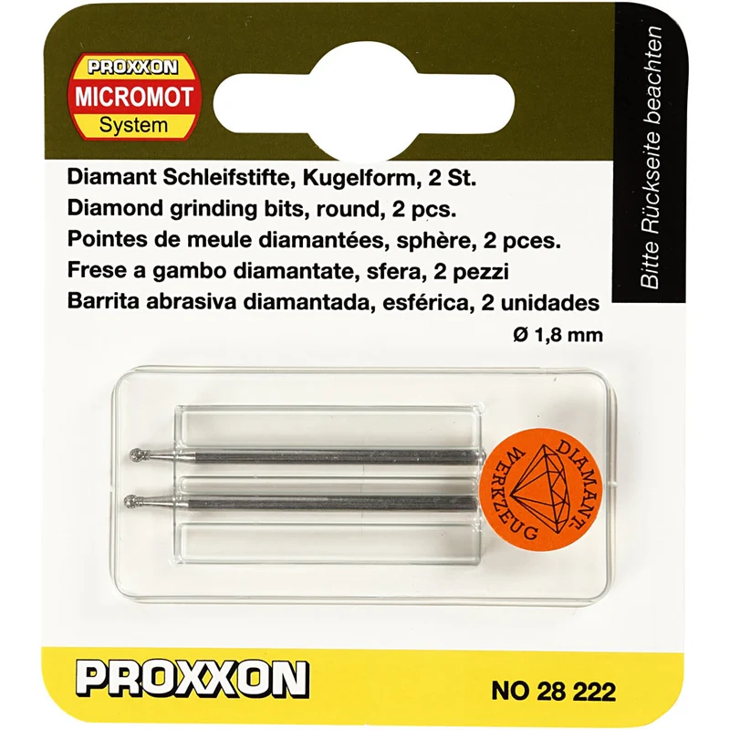 Diamantschleifstifte, Größe 1,8 mm, 2 Stk/ 1 Pck [HOB-15122]