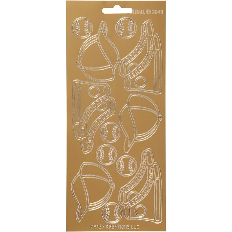 Sticker, Sport, Blatt 10x23 cm, Gold, 1 Bl. [HOB-170248]