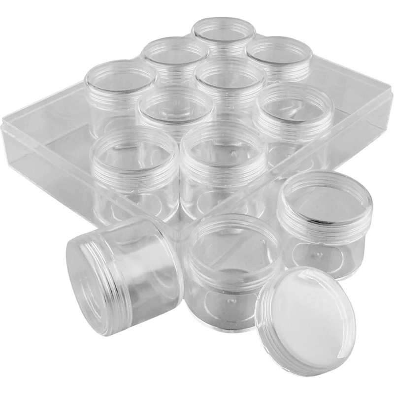 Acryldosen, H 30 mm, D 35 mm, 20 ml, 12 Stk/ 1 Set [HOB-13188]