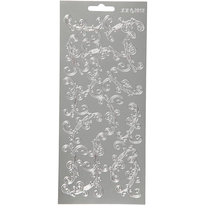 Sticker, Spirale, Blatt 10x23 cm, Silber, 1 Bl. [HOB-170122]
