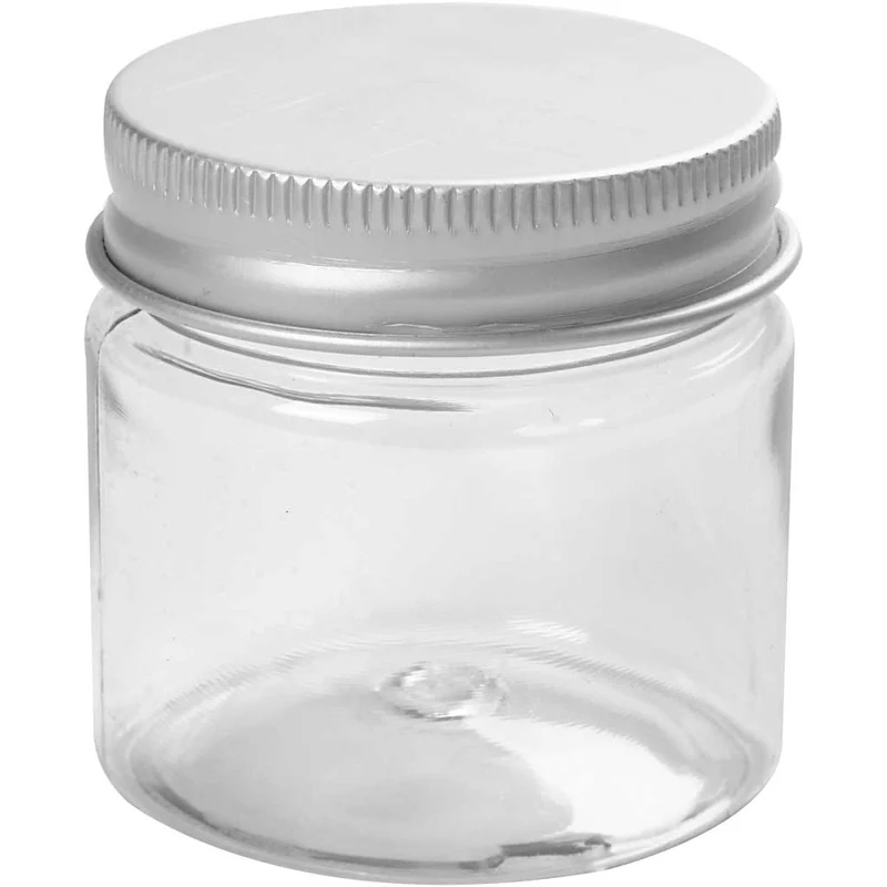 Kunststoffglas mit Schraubverschluss, H 45 mm, D 44 mm, 50 ml, 10 Stk/ 1 Pck [HOB-13179]