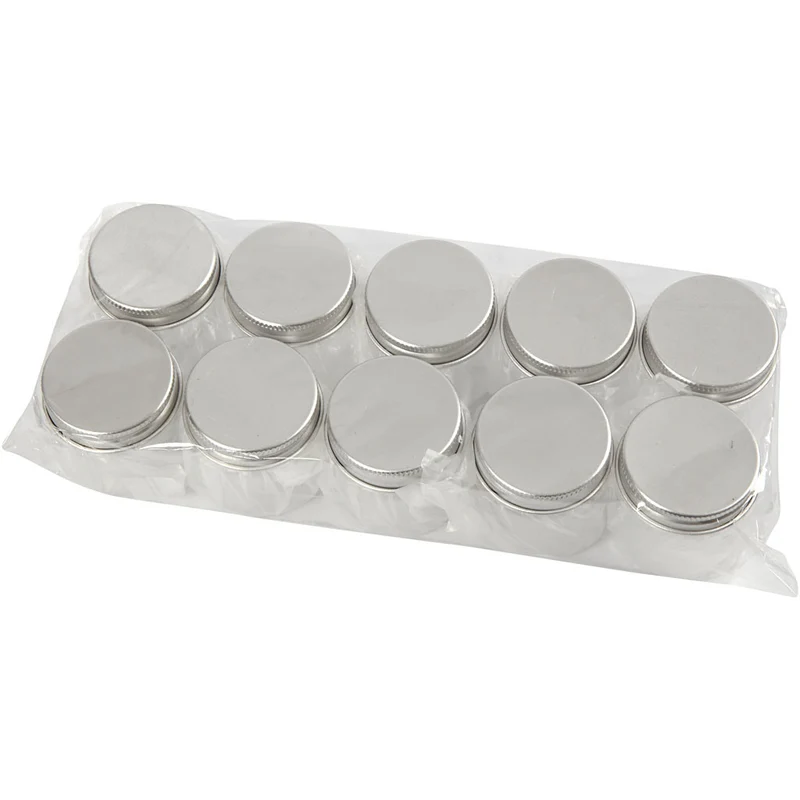 Kunststoffglas mit Schraubverschluss, H 45 mm, D 44 mm, 50 ml, 10 Stk/ 1 Pck [HOB-13179]