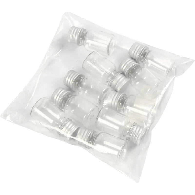 Kunststoffglas mit Schraubverschluss, H 48 mm, D 23,5 mm, 13 ml, 10 Stk/ 1 Pck [HOB-13177]