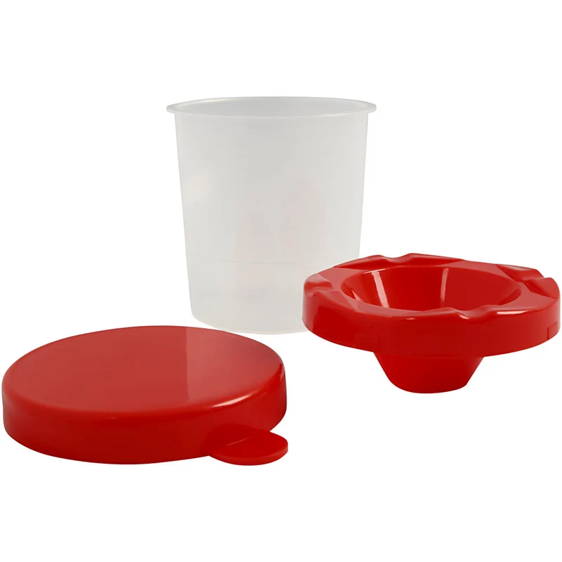Auslaufsicherer Pinselbecher, H 8,5 cm, D 8 cm, 250 ml, 15 Stk/ 1 Pck [HOB-13176]