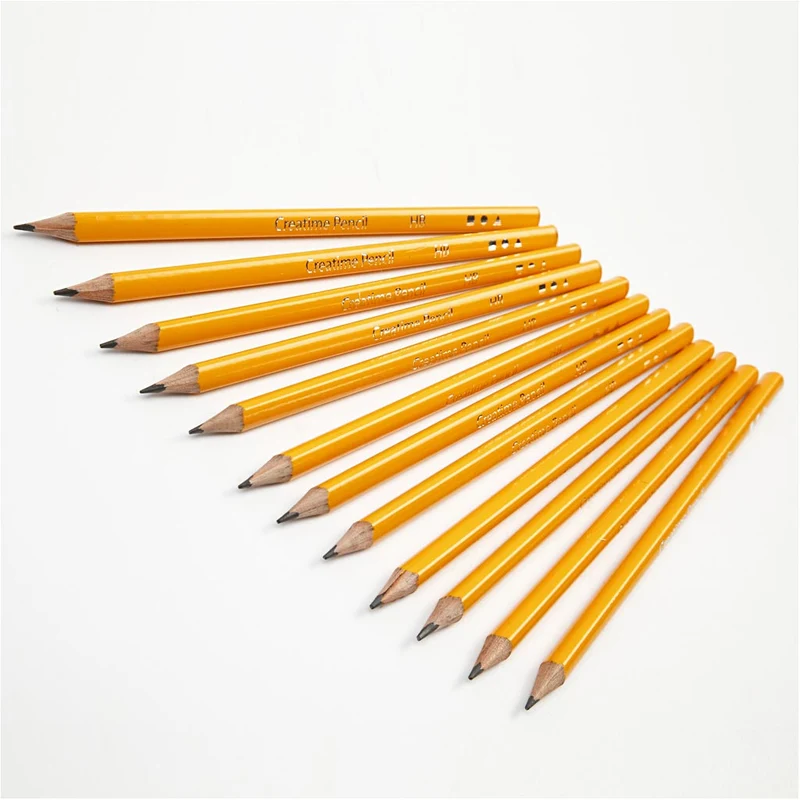 Schulbleistift, L 17,5 cm, HB, Dicke 7 mm, Mine 2 mm, 12 Stk/ 1 Pck [HOB-14184]