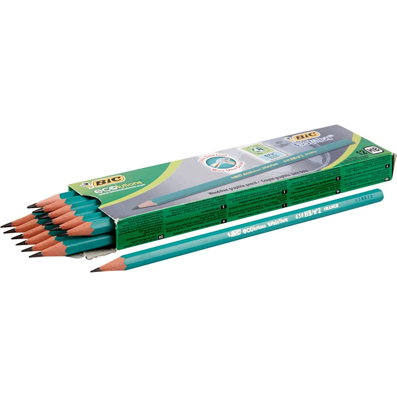 BIC Bleistift Evolution, L 17,5 cm, HB, Dicke 7 mm, Mine 2 mm, 12 Stk/ 1 Pck [HOB-14183]