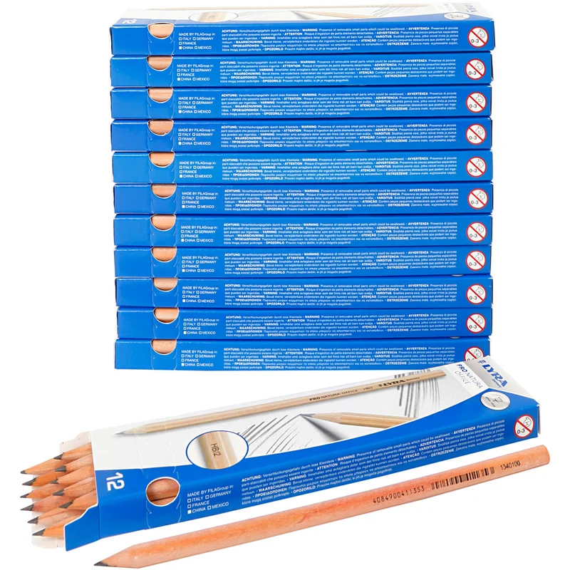 Bleistift, L 18 cm, HB, Dicke 7 mm, Mine 2 mm, 12x12 Stk/ 1 Pck [HOB-14176]