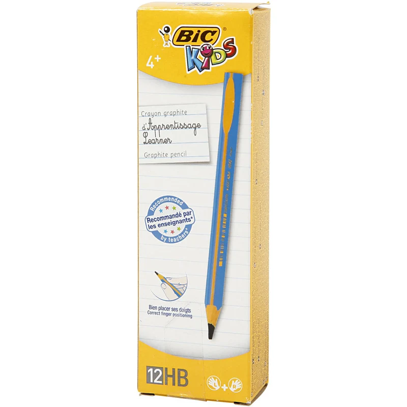 Kinder-Bleistift, L 14 cm, Dicke 10 mm, Mine 4 mm, 12 Stk/ 1 Pck [HOB-14175]