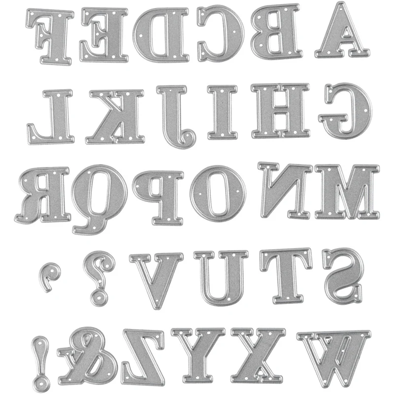 Stanzschablone, Alphabet, Größe 2x1,5-2,5 cm, 1 Stk [HOB-11784]