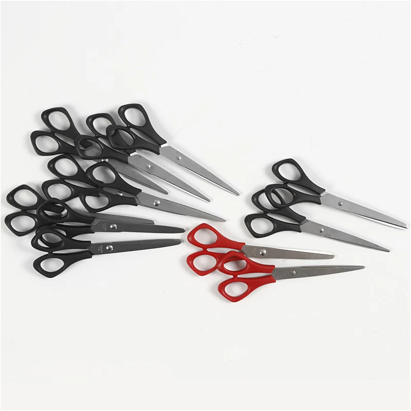 Schulscheren , L 14 cm, für Rechts- und Linkshänder , Schwarz, Rot, 12 Stk/ 1 Pck [HOB-11171]