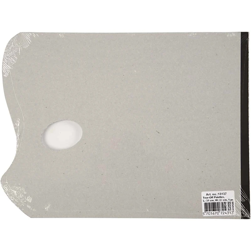 Abreiß-Palette, L 31 cm, B 23 cm, Weiß, 1 Stk [HOB-13137]