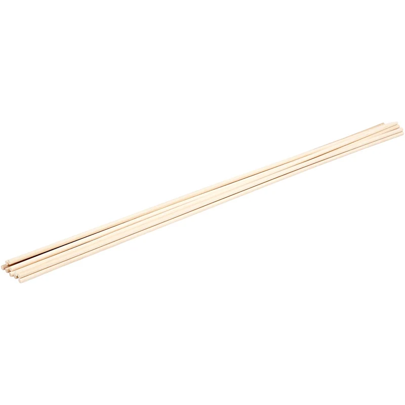 Holzstäbe rund, L 60 cm, D 6 mm, 10 Stk/ 1 Pck [HOB-109100]