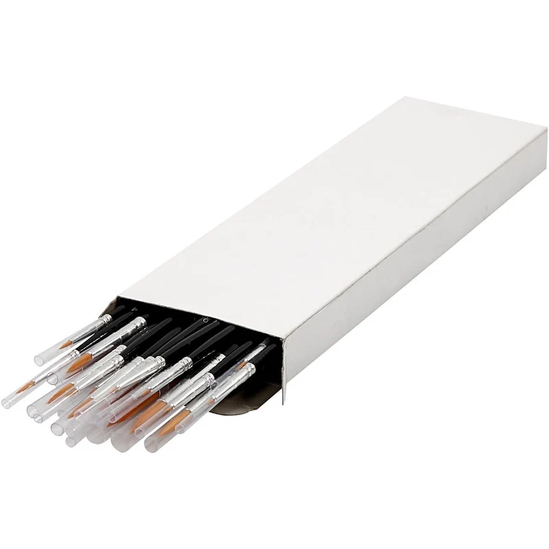 Gold Line Pinsel, Nr. 0+1+2+4+8+12+18+22, L 17-21,5 cm, B 1-7 mm, rund, 36 Stk/ 1 Pck [HOB-10749]
